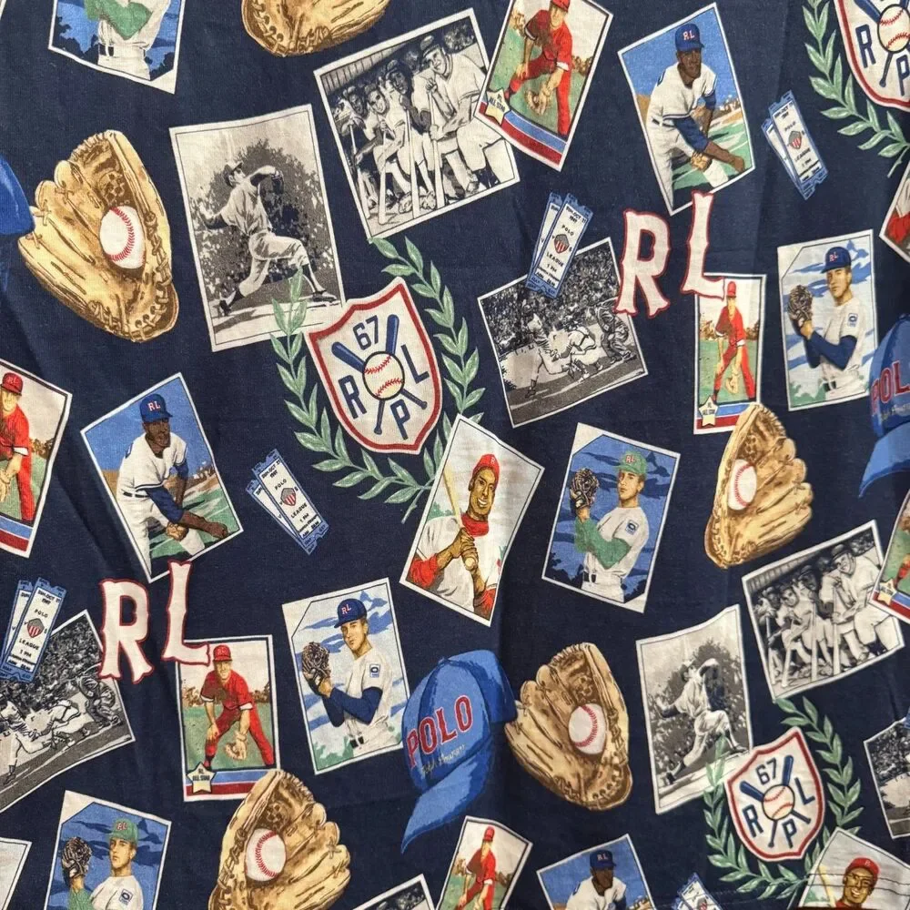 Polo Ralph Lauren Boys Baseball Print Cotton Graphic Jersey Tee XL (18-20) NWT